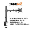 Soporte De Escritorio Para Monitor 17~32, Techgo Spm-1103 Negro