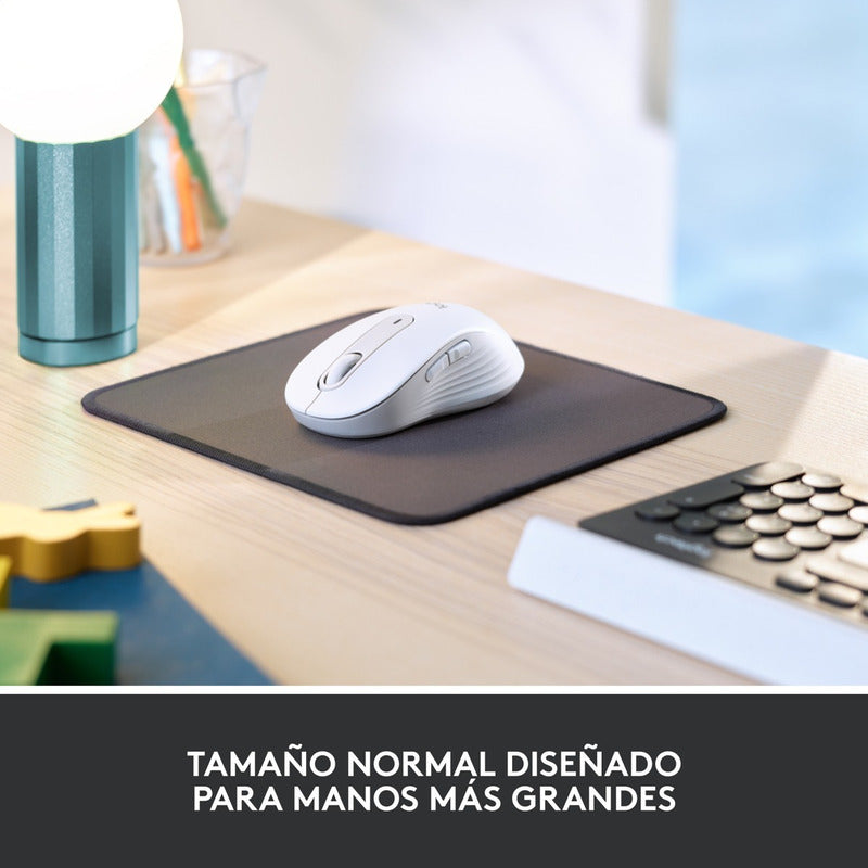 Mouse Inalámbrico / Bluetooth Logitech Signature M650 L, Wht