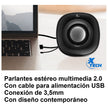 Parlantes Usb Estéreo Multimedia 2.0 Xtech Spekter Xts-115rd