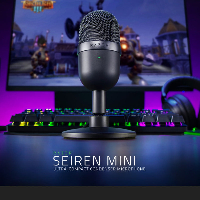 Micrófono Gamer Razer Seiren Mini Condensador Supercardioide Negro Clásico