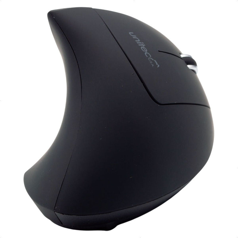 Mouse Ergonómico Vertical Unitec V886 Inalámbrico, 6 Botones Negro