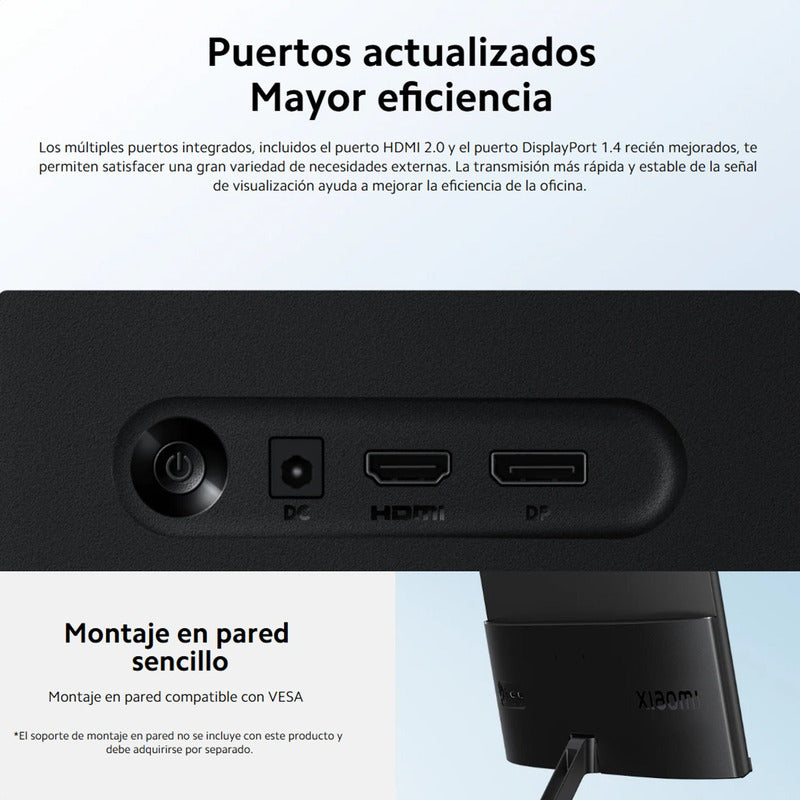 Monitor de 27'' Xiaomi A27i con Pantalla IPS 178°, Full HD 1080p (1920x1080), 100Hz