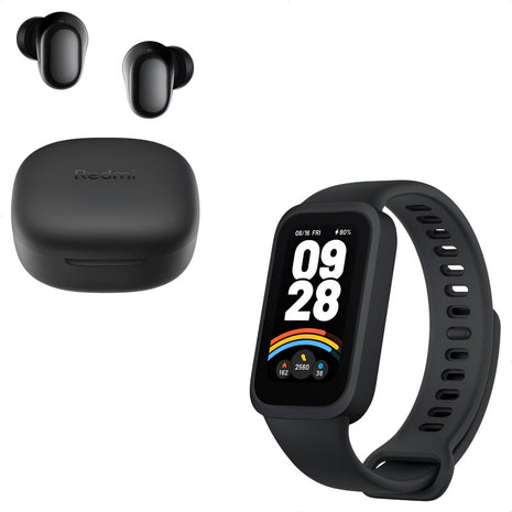 Combo Xiaomi: Pulsera Inteligente Smart Band 9 Active + Buds 6 Play, Negro