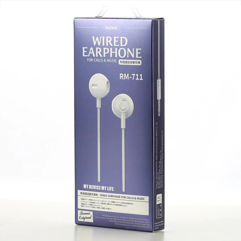 Auriculares / Manos Libres Con Micrófono, Remax Rm-711, Wh