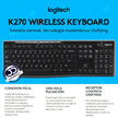 Teclado Inalámbrico Unifying Logitech K270 / Multimedia