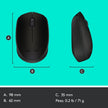 Mouse Inalámbrico Logitech M170 Receptor USB 2.4GHz Batería 12 Meses Diseño Portátil Ambidiestro - Negro