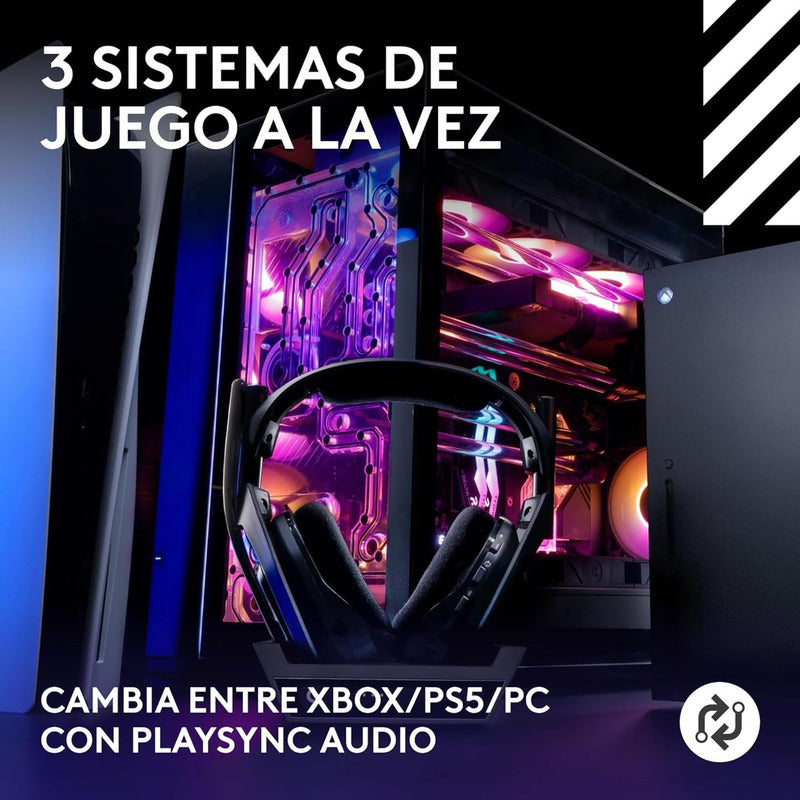 Diadema Gamer Logitech Astro A50 Gen5 Lightspeed + Base, Blk