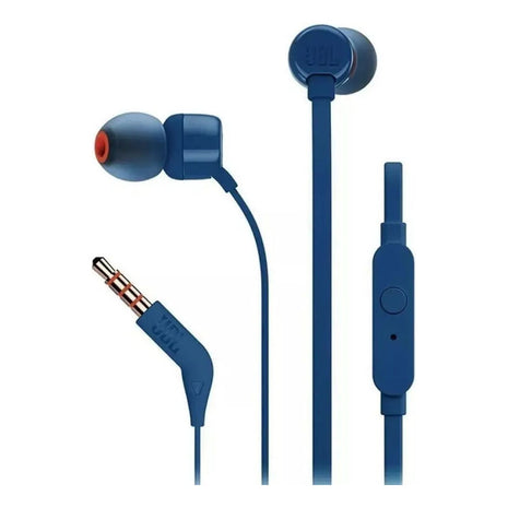 Auriculares 3.5mm Jbl Tune 110 Pure Bass, 100% Original, Blu