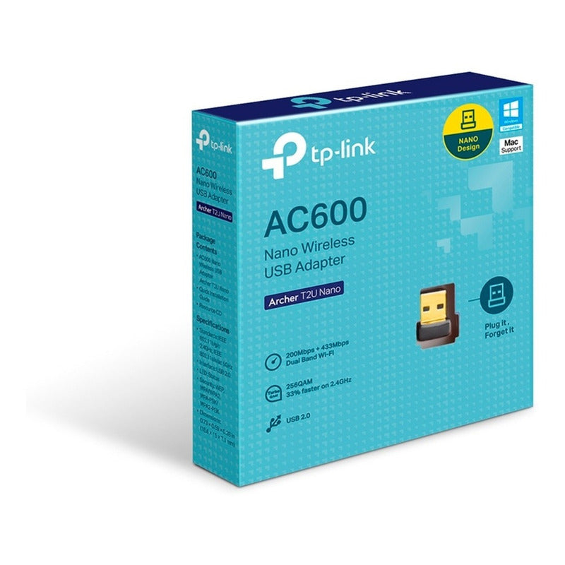 Adaptador Nano Usb Inalámbrico Tp-link Ac600 Archer T2u
