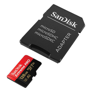 Memoria Micro SD 128GB SanDisk Extreme PRO 200MB/s A2 V30 U3 4K UHD GoPro Drone + Adaptador SD