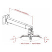 Soporte Universal de Pared y Techo para Proyector/Video Beam TechGo SPP-01, Negro
