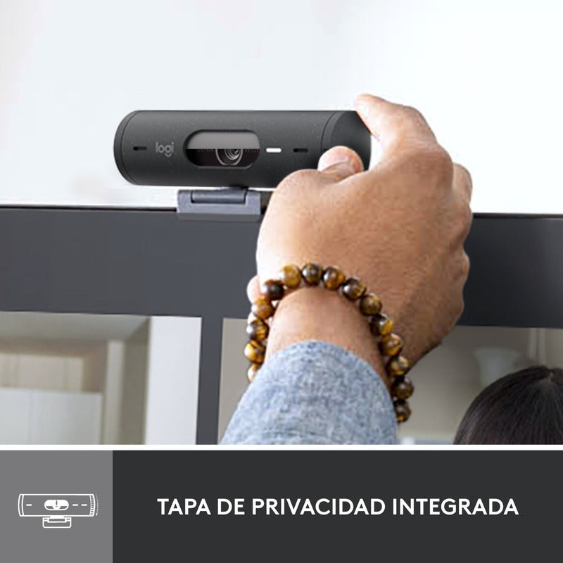 Cámara Web Full Hd Logitech Brio 500 / Rightlight 4 Con Hdr - Negro