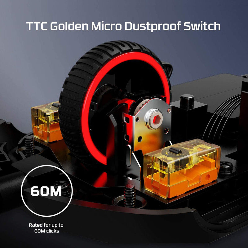 Hyperx Pulsefire Haste, Mouse Gamer Rgb 16000dpi, Negro/rojo