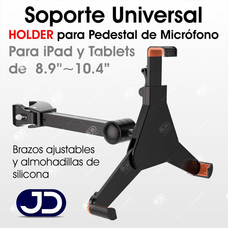 Soporte Tablet/iPad De 8.9''~10.4'' Para Pedestal Micrófono