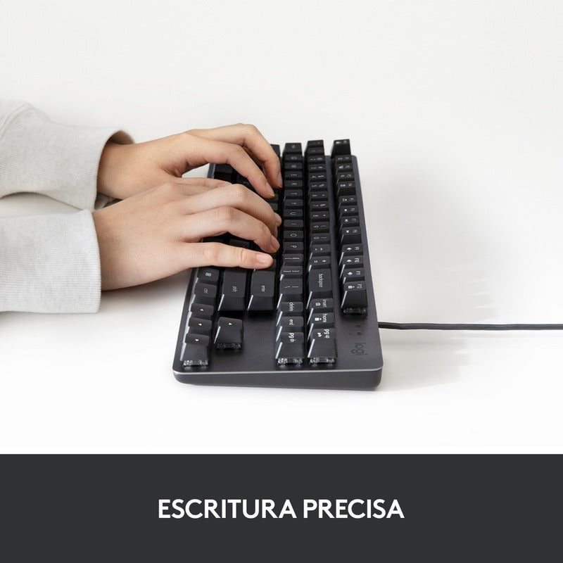 Teclado Mecánico Logitech K835 TKL con Diseño Compacto en Aluminio, Inglés