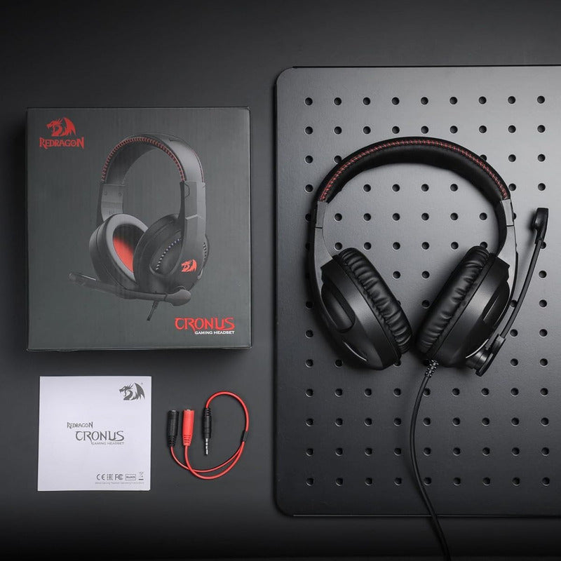 Diadema Gamer Redragon H211-rgb Cronus Micrófono Plug 3.5mm Negro