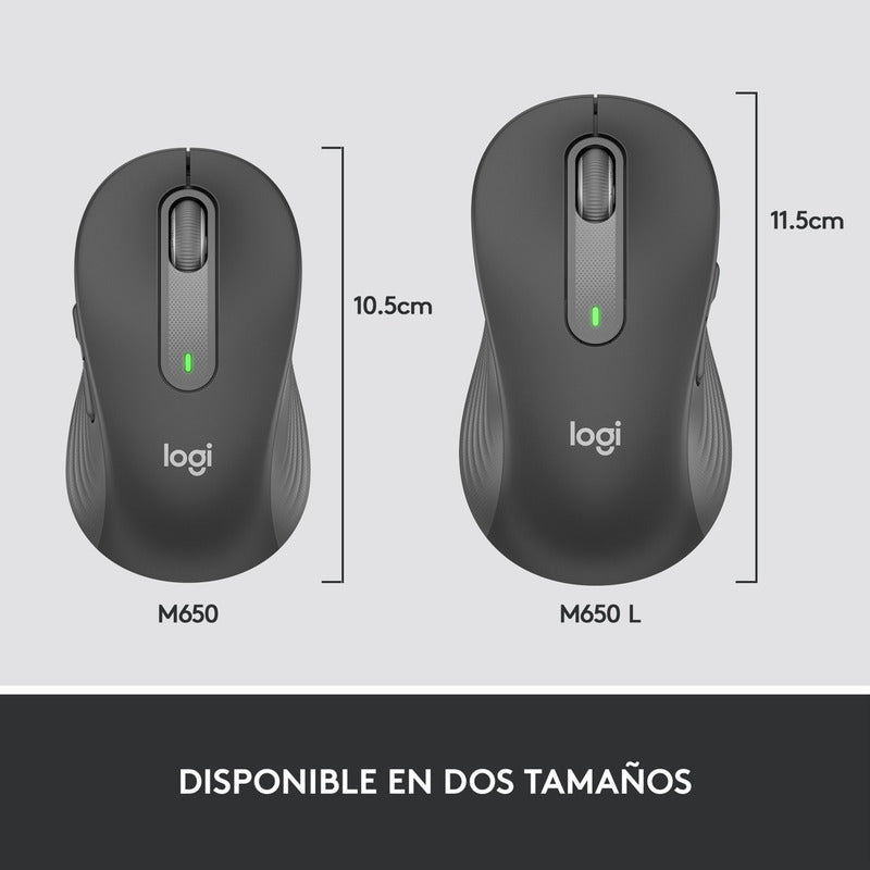 Mouse Inalámbrico / Bluetooth Logitech Signature M650, Blk