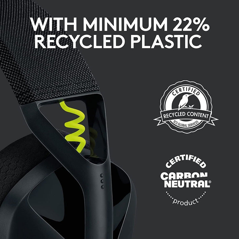 Diadema Gamer Inalámbrica + Bt, Logitech G435, Pc Ps4, Negro