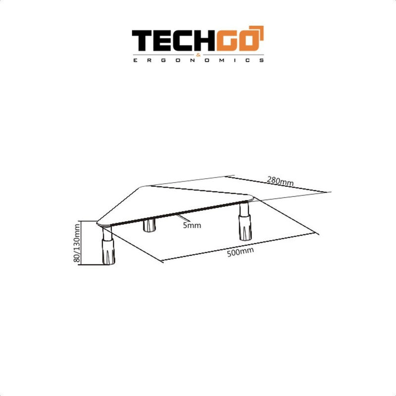 Base Mesa De 2 Niveles: Portátil, Pc, Monitor, Techgo Bma-12