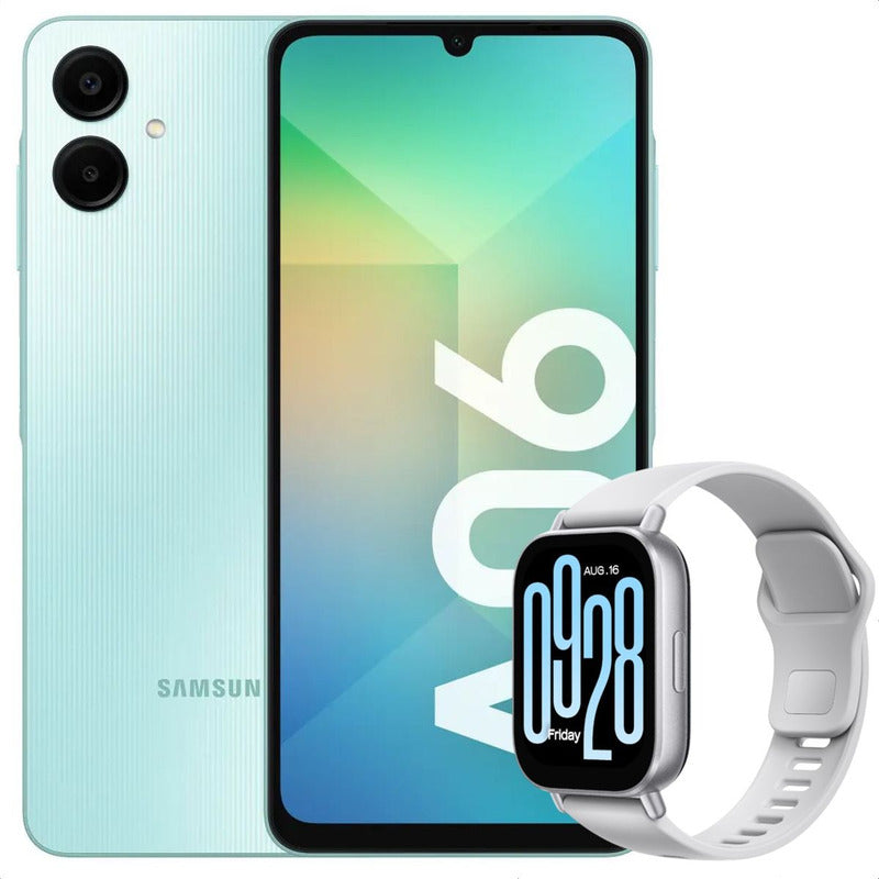 Celular Samsung Galaxy A06 128gb/4gb Verde + Watch 5 Active