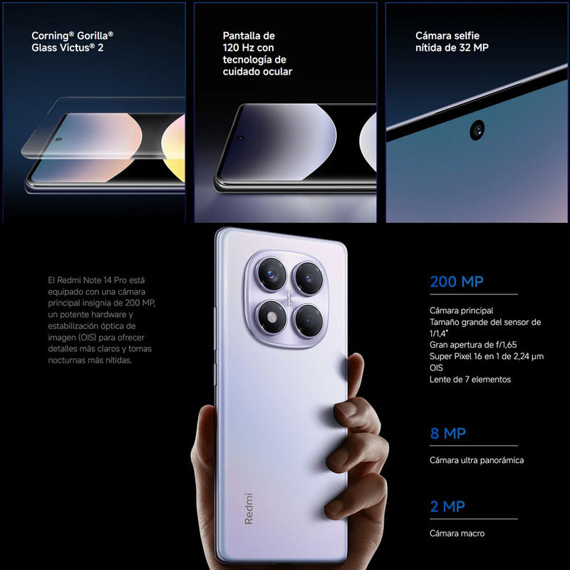 Celular Redmi Note 14 Pro 256gb/8gb Violeta + Buds 6 Lite