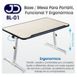 Base / Mesa Para Portátil Jd Bl-01, Funcional Y Ergonómica Beige