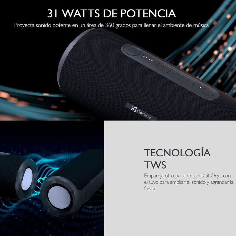 Parlante Bluetooth Impermeable Ipx7 Klip Xtreme Oryx Ksb-600