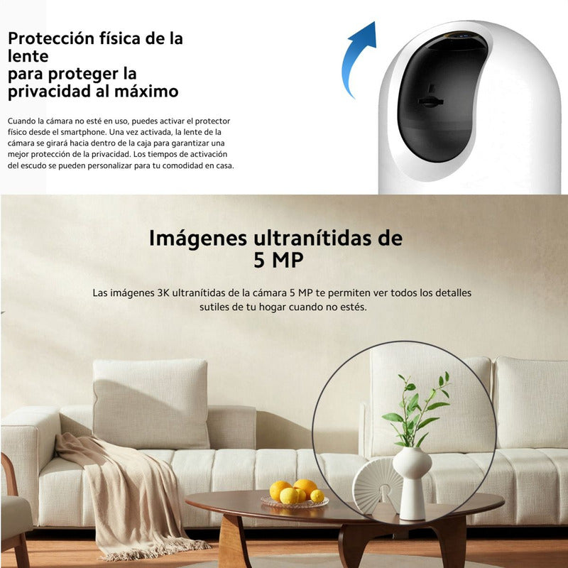 Xiaomi C500 Pro, Cámara Seguridad 5mp + Micro Sd 64 Gb Blanco