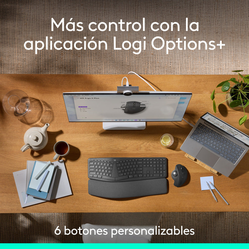 Mouse Logitech Mx Ergo S, Trackball Inalámbrico / Recargable