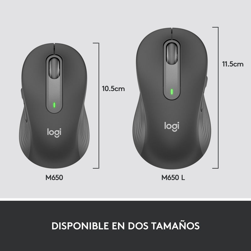 Mouse Inalámbrico / Bluetooth Logitech Signature M650 L, Blk