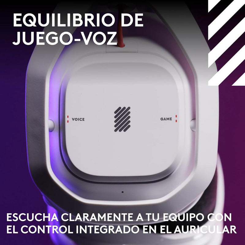 Diadema Gamer Logitech Astro A50 Gen5 Lightspeed + Base, Blanco