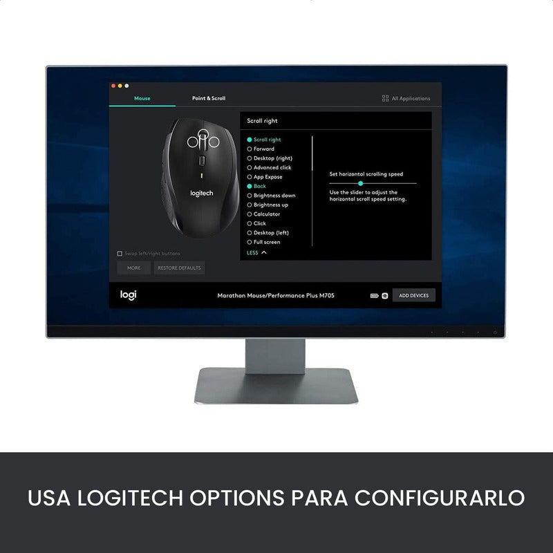 Mouse Inalámbrico Logitech M705 Marathon Con Scroll Avanzado