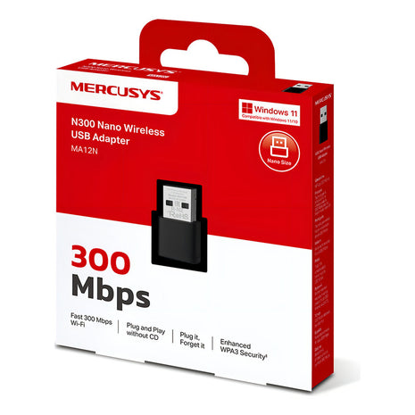 Adaptador Nano Usb Wifi N300 Ma12n Mercusys