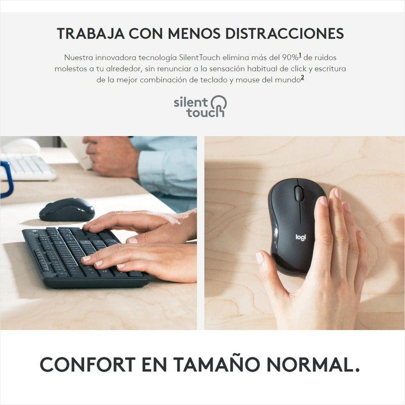 Combo Inalámbrico Logitech Mk295 + Pad Mouse Small (25x21cm)