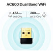 Adaptador Usb Wifi Banda Dual Ac600, Tp-link Archer T2u Nano