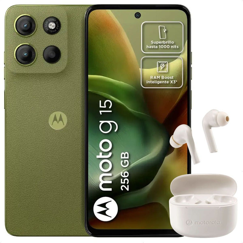 Celular Motorola Moto G15 256gb/4gb Vrd + Moto Buds 065
