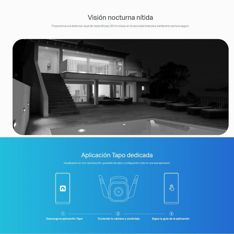 Cámara Ip Wifi Exterior Tp-link Tapo C310 + Micro Sd 64gb