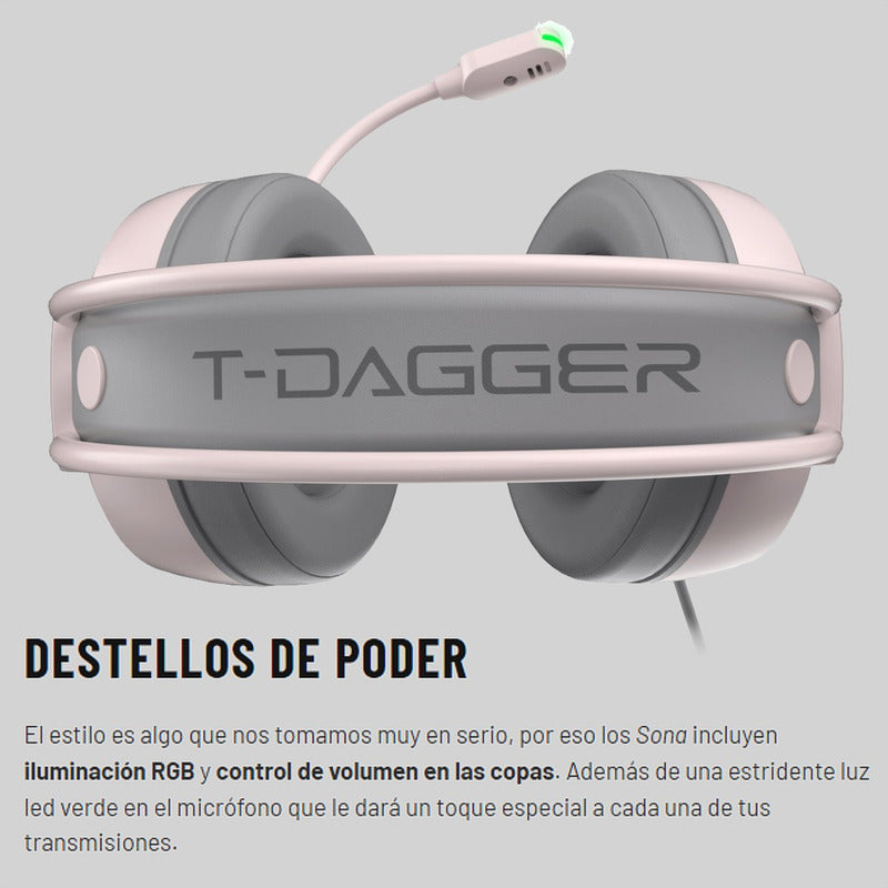 Diadema Gamer Usb T-dagger T-rgh304p Sona, Rgb / 7.1 Virtual