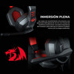 Diadema Gamer Redragon H120 Ares, Micrófono / Plug 3.5mm Negro/rojo