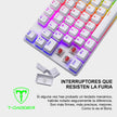Teclado Gamer Mecánico Tkl T-dagger T-tgk315w Bora Rgb, Red