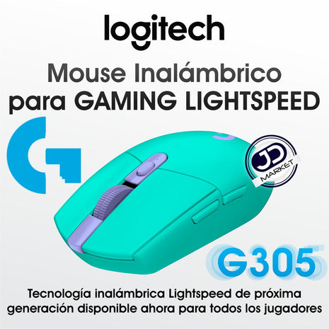 Mouse Gamer Inalámbrico Logitech G305 / 12000dpi - Menta Verde