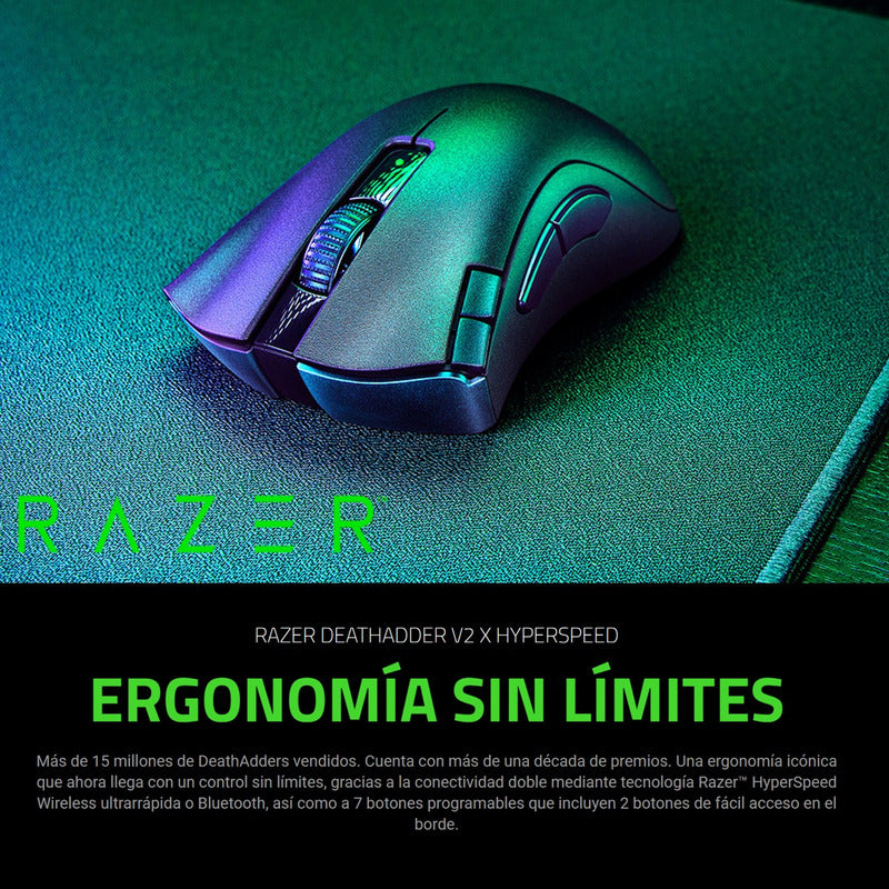Razer Deathadder V2 X, Mouse Gamer Inalámbrico Hyperspeed