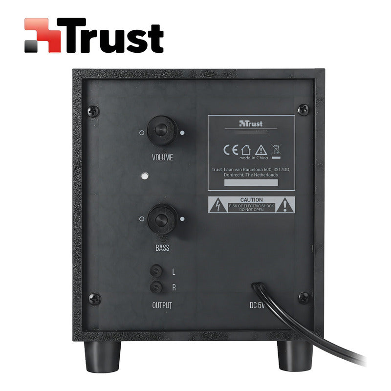 Parlantes Trust Avora 2.1 Usb Subwoofer Set Negro 18w