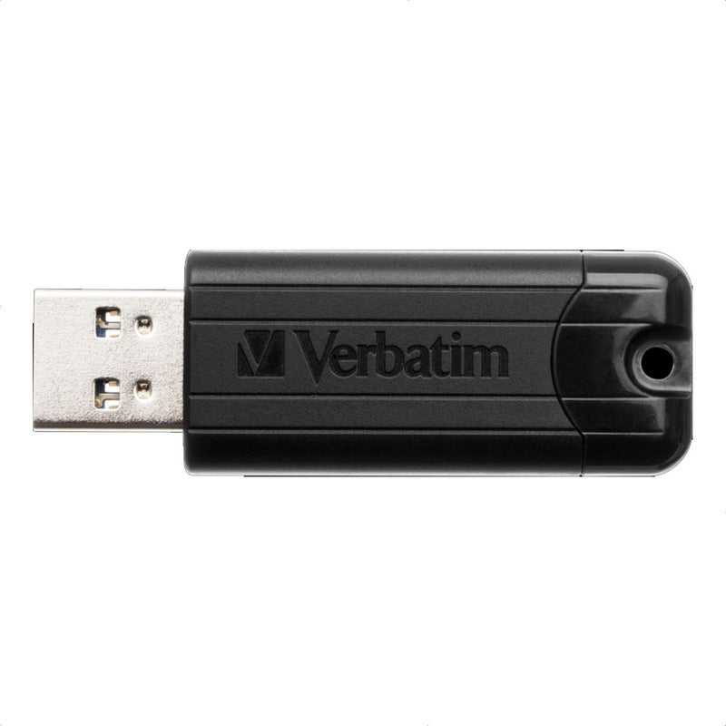 Memoria Flash USB 3.2 de 256GB Verbatim PinStripe con Diseño Retráctil