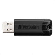 Memoria Flash USB 3.2 de 256GB Verbatim PinStripe con Diseño Retráctil