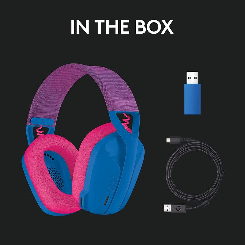 Diadema Gamer Inalámbrica + Bt, Logitech G435, Pc Ps5 - Azul