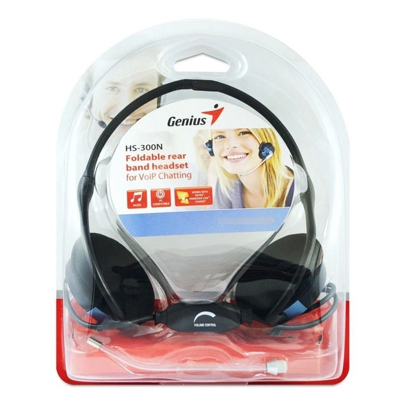 Diadema Genius Hs-300n Con Micrófono Y Control De Volumen