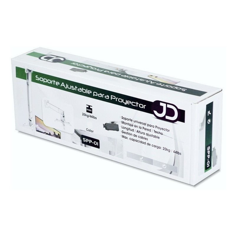 Soporte Universal de Pared y Techo para Proyector/Video Beam TechGo SPP-01, Blanco