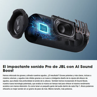 Altavoz Portátil JBL Flip 7 Resistente al Agua y las Caídas IP68 + AI Sound Boost