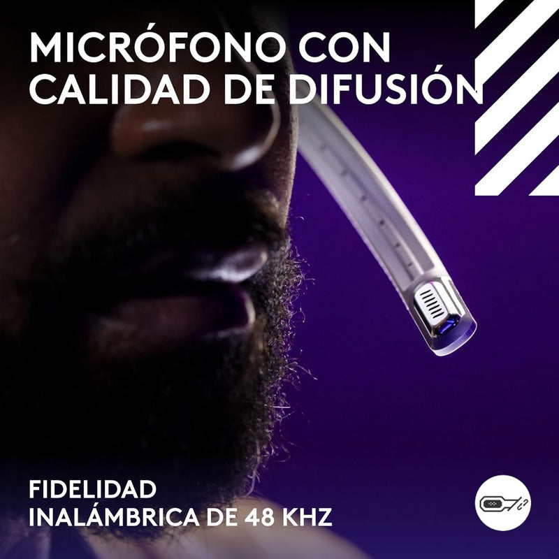 Diadema Gamer Logitech Astro A50 Gen5 Lightspeed + Base, Blanco